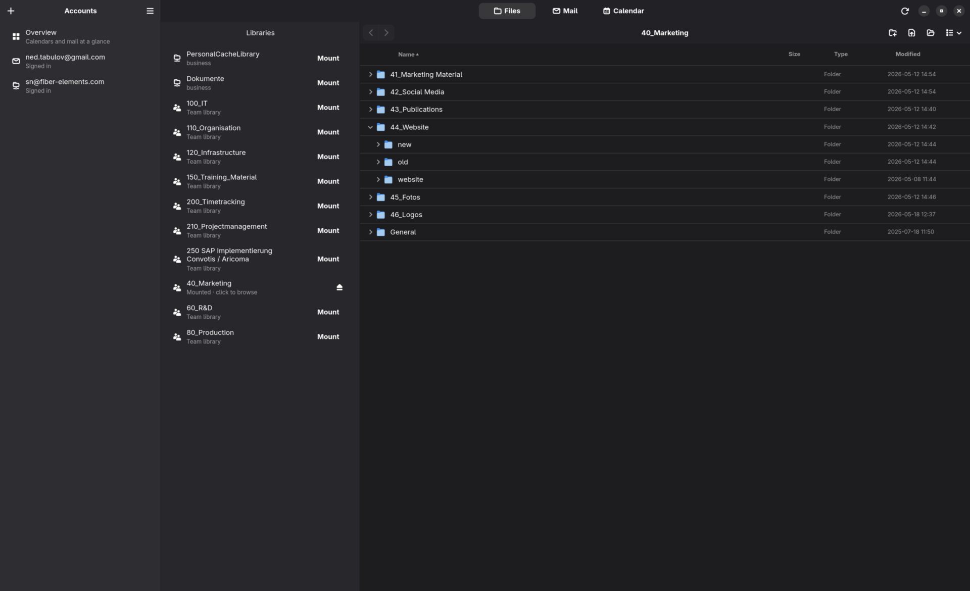 In-app file browser
